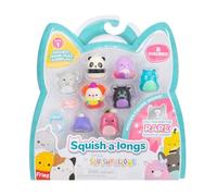 Squish-a-Longs Paquete de 8 - Mini-Squish de 1 Pulgada con 2 Accesorios, 1 Anillo y una guía de coleccionista - Colecciona, intercambia y Juega