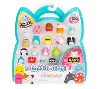 Squish-A-Longs SQAL0031 - Pack de 14 Unidades, Contiene 14 Mini Squish de 2,5 cm con 4 Accesorios, 1 Anillo y 1 guía de coleccionistas (Ola 3, Estilo 1) - coleccionar, intercambiar y Jugar