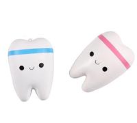 Squishies Diente de Crecimiento Lento de Squeeze Juguete Antiestrés Squishies Slow Rising Juguete Kawaii para niños y adultos (2 unidades)