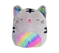 Squishmallow s Oficial Kellytoy Peluche de 8 pulgadas Squishy Soft Plush Animales (gato atado (vientre arcoiris))
