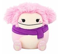 Squishmallows - 7.5 pulgadas - Pie grande rosa Brina con bufanda morada/felpa