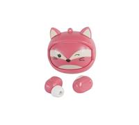 Squishmallows Auriculares inalámbricos Fifi The Fox con Funda de Carga Que Cambia la Cara. Botón de reproducción/Pausa micrófono Integrado para Llamadas. Rango Bluetooth de 10 Metros, Control de