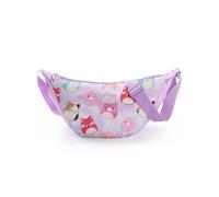 Squishmallows Bolsa Morada para niñas | Bolsa de Transporte con Correa Ajustable y Cremallera | Estampado Integral de Personajes de Squishmallows | Almacenamiento de artículos personales