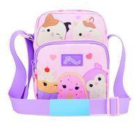Squishmallows Bolso Bandolera Niña y Adolescente CAM The Cat Bolsa de Viaje Movil Dinero o Paseo Regalos para Niñas (Rosa)