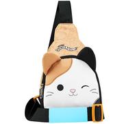 Squishmallows Bolso Bandolera Niña y Adolescente CAM The Cat Bolsa de Viaje Movil Dinero o Paseo Regalos para Niñas (Beige)