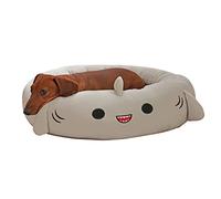Squishmallows Cama Oficial para Mascotas Gordon Shark de 24 Pulgadas, Cama Mediana ultrasuave Oficial de Felpa para Mascotas