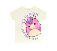 Squishmallows Camiseta Niña, Camiseta Manga Corta Niña, Ropa De Niños Unicornio, Camisetas Niño Verano, Marfil 9-10 años