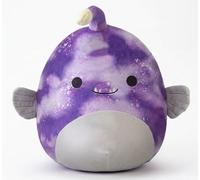 Squishmallows Easton Angler Fish - Juguete de peluche con diseño de pez, teñido anudado morado, 16 pulgadas