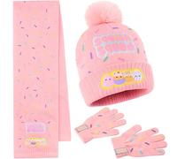Squishmallows Gorros Invierno, Bufanda y Guantes para Niñas Adolescentes, Set 3 Piezas Accesorios de Invierno, Regalo Niña