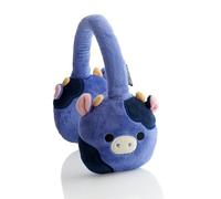 Squishmallows Ingred The Cow - Auriculares Bluetooth de felpa con micrófono integrado para hacer y recibir llamadas. Rango Bluetooth de 10 metros, control de volumen, almohadillas de felpa suave con