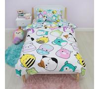 Squishmallows Juego Funda Edredón Individual Reversible Cam Winston Patty Wendy