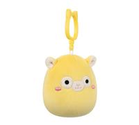 Squishmallows Lafi - Peluche con clip de llama amarilla, colección Wildlife Squad de 3.5 pulgadas, poliéster suave
