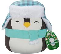 Squishmallows Luna el pingüino Negro Original de 7.5 Pulgadas con Sombrero y Bufanda