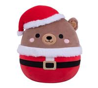Squishmallows Original 19cm Omar The Brown Bear in Santa Outfit | Ultrasoft Official Jazwares Plush