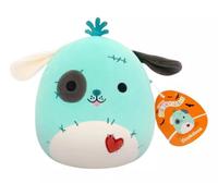 Squishmallows Original 7.5 Pulgadas Halloween Dookdook The Teal Patchwork Dog