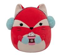 Squishmallows Original Fifi The Pink Fox with Blue Earmuffs Holding Latte | 30 cm Plush - Official Jazwares plush, super-soft cuddly toy