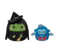 Squishmallows Original "The Wizard of Oz" - Bruja malvada de 8 pulgadas + mono alado de 4 pulgadas, paquete de 2 - Peluche oficial de Jazwares (Select Series)