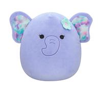 Squishmallows SQCR05378 Anjali The Purple Elephant with Flower Pin, Multicolor