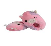 Squishmallows Pantuflas de felpa unisex - Patty The Cow de tela ultra suave invierno cálido antideslizante interior hogar pantuflas esponjosas, Pink, 30/31 EU