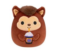 Squishmallows Peluche de Halloween de Wade el hombre lobo marrón sosteniendo Frappe de 7.5 pulgadas