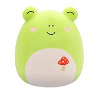 Squishmallows Rana verde Wendy original de 14 pulgadas con bordado de hongos - Peluche oficial de Jazwares (grande)