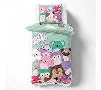 Squishmallows Ropa de cama de algodón 135 x 200 cm, 80 x 80 cm, ropa de cama infantil, ropa de cama para adolescentes, peluches Trend con Koala, unicornio, zorro y demás · 2 piezas