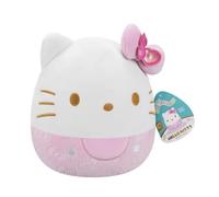 Squishmallows Sanrio - Peluche Oficial de Hello Kitty en Relieve Rosa de 20,3 cm, 50 Aniversario