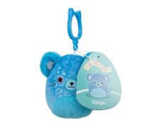 Squishmallows Sarge Blue Jaguar - Peluche con clip, 3.5 pulgadas, colección Wildlife Squad, poliéster ultrasuave