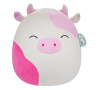 Squishmallows SQCR05470 Caedyn La Vaca Rosa manchada con Ojos Cerrados, Multicolor