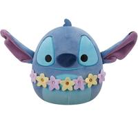 Squishmallows SQDI01088 - Stitch con Cadena de Flores 25 cm, Peluche Oficial de Jazwares, Supersuave