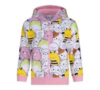 Squishmallows Sudadera con Capucha y Cremallera para Niños, 5-6 Años: 116cm, Rosado