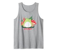 Squishmallows Wendy Frog Mushrooms Camiseta sin Mangas, Hombre, Gris Jaspeado, L