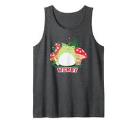 Squishmallows Wendy Frog Mushrooms Camiseta sin Mangas, Hombre, Jaspeado Oscuro, S