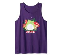 Squishmallows Wendy Frog Mushrooms Camiseta sin Mangas, Hombre, Morado, XXL