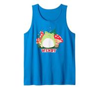 Squishmallows Wendy Frog Mushrooms Camiseta sin Mangas, Hombre, Zafiro, S