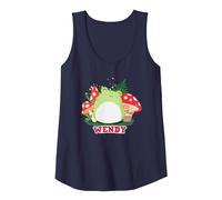 Squishmallows Wendy Frog Mushrooms Camiseta sin Mangas, Mujer, Azul Marino, XXL