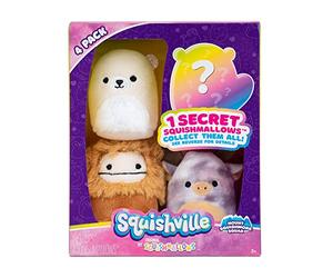 Squishville- Pack de 4 Purpurina Squad Felpa, Multicolor (Jazwares SQM0326)