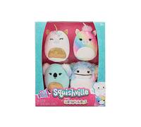 Squishville Pep Squad Squishmallows Original - Cuatro Peluches Squishmallows de 5 cm, Incluye Prim, Harley, Mellie y Zaylee - Juguetes para niños