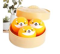 Squishy Dumpling - Soft Foam 9.8cm | Slow Rise Stress Relief Balls | Funny Bun Shape Squishy Toy Set For Adults Teens Kids Desk Stress Relief Fidget Toys For Home Office School Travel