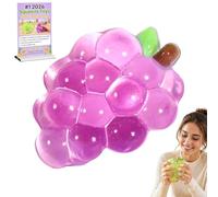 Squishy Grape Purple Squeeze Toy, Squishies for aliviar el estrés de Rebote Lento, Juguete sensorial for ansiedad y concentración, for decoración de Escritorio de Oficina(Purple)