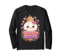 Squishy Queen Cute Kawaii Dumpling Princess Corona Corazones Manga Larga