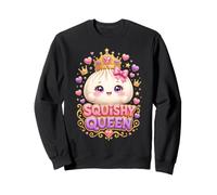 Squishy Queen Cute Kawaii Dumpling Princess Corona Corazones Sudadera