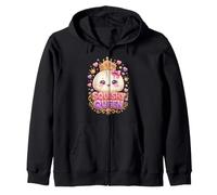 Squishy Queen Cute Kawaii Dumpling Princess Corona Corazones Sudadera con Capucha