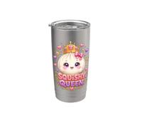 Squishy Queen Cute Kawaii Dumpling Princess Corona Corazones Vaso térmico de acero inoxidable de doble pared