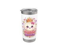 Squishy Queen Cute Kawaii Dumpling Princess Corona Corazones Vaso térmico de acero inoxidable de doble pared
