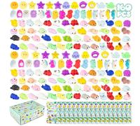 Squishy Regalos Cumpleaños Niños Colegio Pack 160 - BONNYCO | Detalles Cumpleaños Niños Relleno Piñata Fiesta Infantil Regalitos Invitados | Regalos Alumnos Primaria Mochi Juguetes Squeeze Kawaii