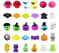 Squishy Regalos Halloween Pack 30,Mini Mochi Squishies Temticos Tipo,Juguetes Fidget Kawaii Suaves para Apretar Fiesta Bolsas Dulces,Detalles Halloween para Nios Nias,Juguete Silicona Sin Txico
