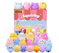Squishys Kawaii Squishy Mini Juguete Suave de Alivio de Estrés,Juguete Pegajoso de Silicona Animales,Juguete Divertido Sin tóxico para Niños y Adultos, Patrón Aleatorio 30 Pcs