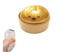 Squishys Ravioli - Gigante de lentejuelas con vapor, bola antiestresa, bolas con lentejuelas con lentejuelas para presionar juguetes sensoriales, para niños adultos (dorado)