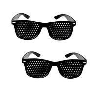 SquishyWorld Paquete de 2 gafas estereoscópicas, plegables, con orificios nasales, unisex, de sol, con agujeros, alivian la fatiga ocular, protegen los ojos y las lentes con rejilla